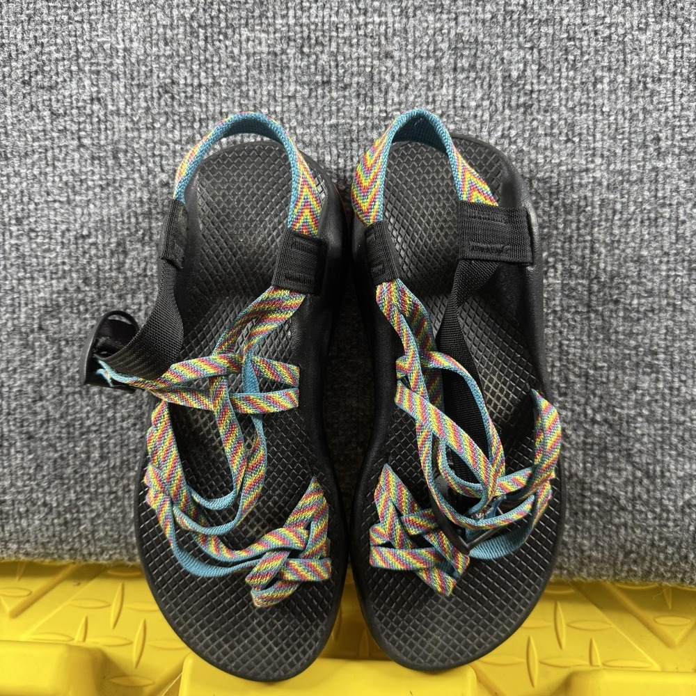 Chaco Strappy Sandals Womens Size 7 Multicolor Chevron Adjustable Outdoor Sport